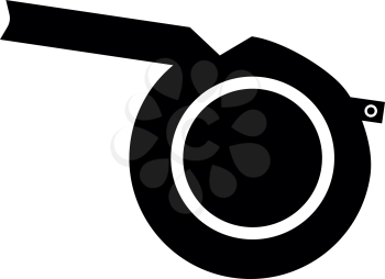 Whistle it is the black color icon .