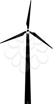 Wind turbine it is the black color icon .