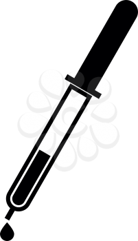 Pipette with drop it is the black color icon .