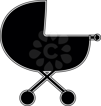Baby carriage  it is the black color icon .
