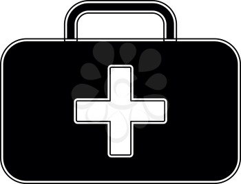 Medical case  it is the black color icon .