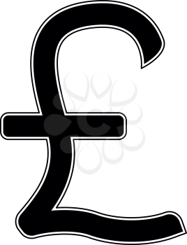 Pound sterling  it is the black color icon .