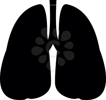 Lungs  it is the black color icon .