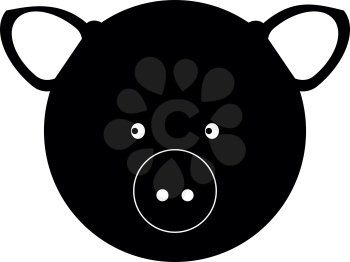 Pig head  it is the black color icon .