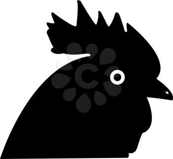 Rooster head  it is the black color icon .