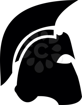 Spartan helmet  it is the black color icon .