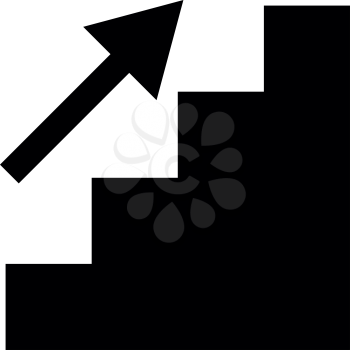 Stairs growth  it is the black color icon .