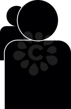 People or two avatar  it is the black color icon .