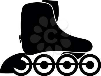Roller skate it is black color icon .