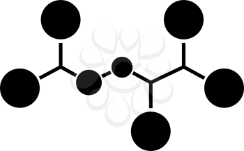 Molecule it is black color icon .
