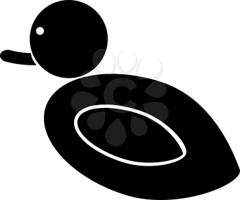Duck it is black color icon .
