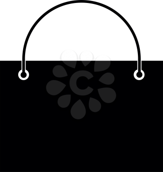 Shopping bag it is black color icon .