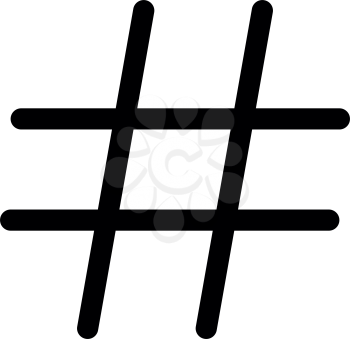 Hashtag it is black color icon .