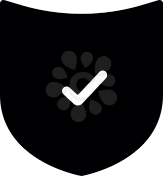 The black color shield it is black icon .