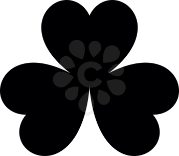 The clover black color it is black icon .
