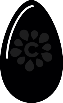 The egg black color it is black icon .