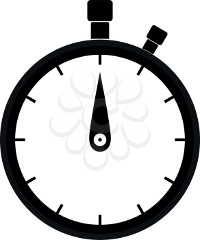 The stopwatch black color it is black icon .