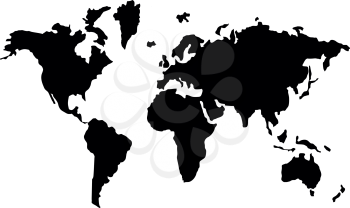 World map  it is the black color icon .