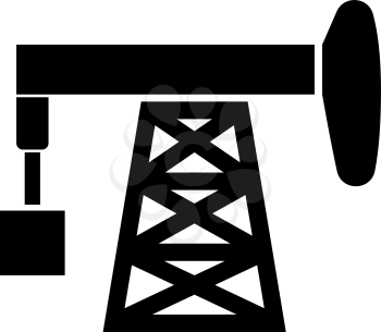 Petroleum pump icon black color vector illustration flat style simple image