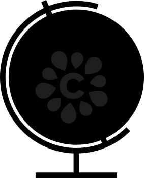 Globe icon black color vector illustration flat style simple image