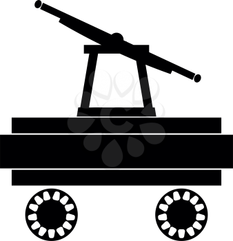 Handcar icon black color vector illustration flat style simple image