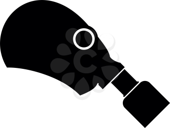 Gasmask or inhaler icon black color vector illustration flat style simple image