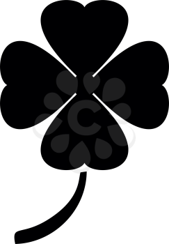 Clover icon black color vector illustration flat style simple image