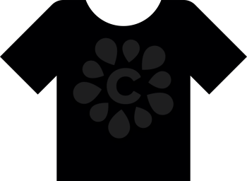 T-shirt icon black color vector illustration flat style simple image