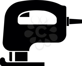 Fretsaw electric keyhole saw icon black color vector illustration flat style simple image