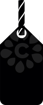 Label on the rope icon black color vector illustration flat style simple image