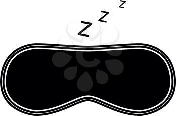 Mask for sleep icon black color vector illustration flat style simple image