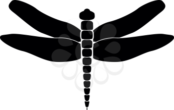 Dragonfly black icon .