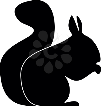 Squirrel black icon .