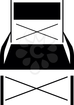 Folding chair black icon .