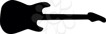 Electric guitar black icon .