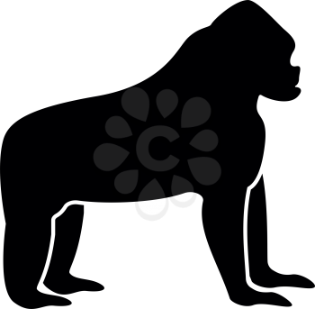 Gorilla  black icon .
