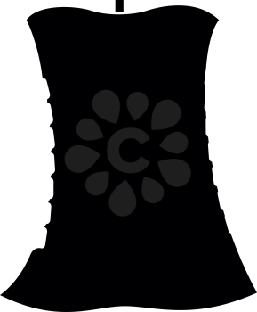 Apple core black icon .
