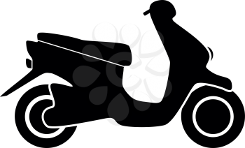 Scooter black icon .