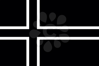 Flag of Norway icon black color vector illustration flat style simple image