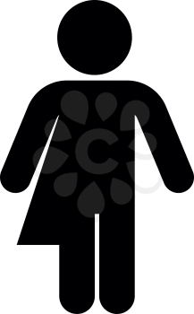 Symbol concept of gender loyalty Transvestite concept Homosexual icon black color vector illustration flat style simple image