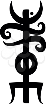 Name Odin rune Rune hide the name of Odin galdrastav icon black color vector illustration flat style simple image