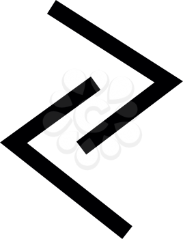 Jera rune year yeild harvest symbol icon black color vector illustration flat style simple image