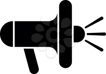 Loudspeaker megaphone icon black color vector illustration flat style simple image