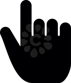 Hand point select declare index finger forefinger for click concept pushing choose icon black color vector illustration flat style simple image