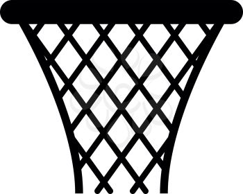 Basketball basket Streetball net basket icon black color vector illustration flat style simple image