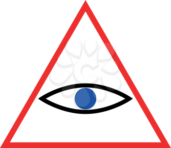 All seeing eye symbol  it is icon . Simple style .