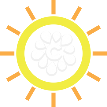 Sun  it is icon . Simple style .