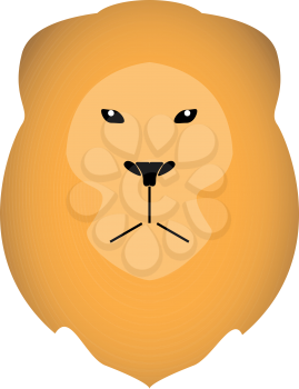 Lion head  it is icon . Simple style .