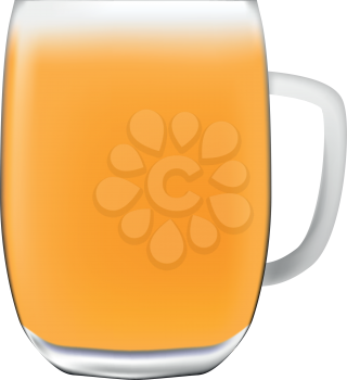 Beer mug icon Illustration color fill simple style