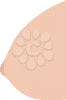 Female breast icon Illustration color fill simple style